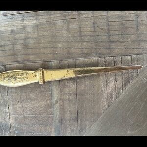 Vintage Titan brass letter opener